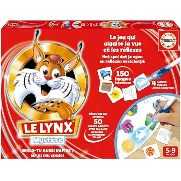 Educa BORRAS SA Lynx Geheimnis, Brettspiel mit 150 Bildern, hohe Spielqualität, ideales Geschenk für Fantasie und Kreativität