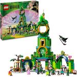 LEGO Wicked Willkommen in Emerald City, Spielzeug mit Turm, Glinda und Elphaba Mini-Puppen, Geschenk für Fans des Films und Mädchen und Jungen ab 9 Jahren, die Puppenhäuser lieben 75684, Fantasy-Spielzeug mit 5 Minifiguren, magischem Turm und Zubehör