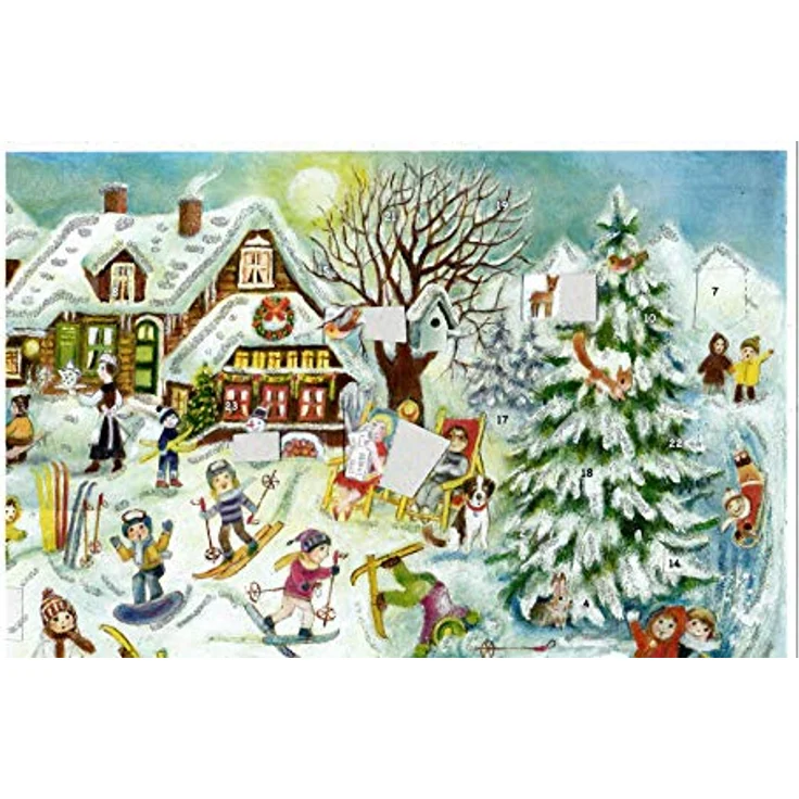 Richard Sellmer Verlag Papier Adventskalender/Weihnachtskalender mit Bildern und Glimmer, nostalgisch für Kinder und Erwachsene, Made in Germany – Bild 3