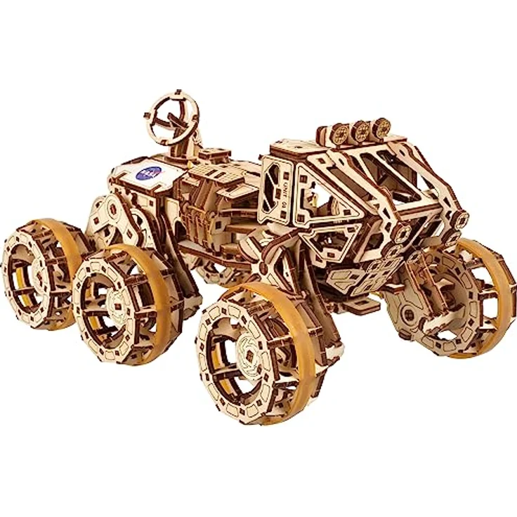 UGEARS Bemannter Mars Rover - 3D Holzpuzzle Modellbausatz für Erwachsene - Mit 6x6-Allradantrieb und realistischen Details – Bild 1