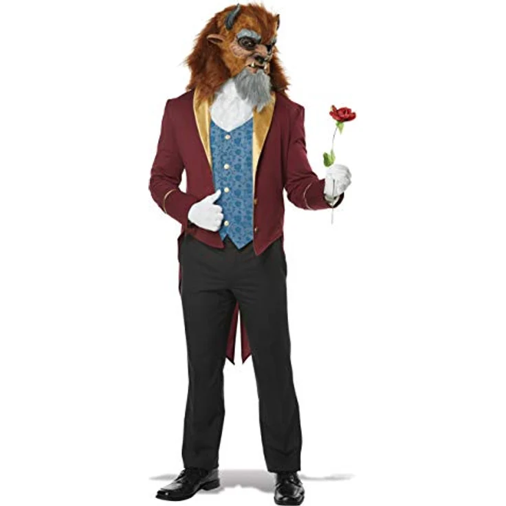 California Costumes Storybook Beast Adult Costume, Medium, Frack mit Jabot und Vollgesichtsmaske, 100% Polyester, handwaschbar – Bild 1