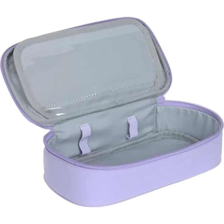LÄSSIG Bold Schlampermäppchen/Stiftemäppchen/Federmäppchen School Spacy Pencil Case Bold Lavender, aus 100 % recyceltem Polyester, nachhaltig & robust – Bild 3