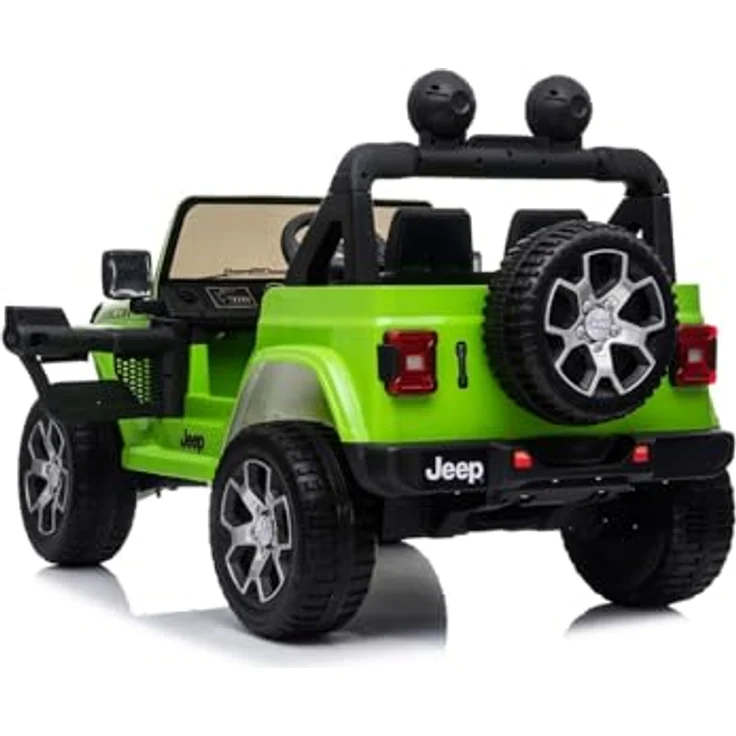 Beneo RIRICAR Elektroauto für Kinder 12V Jeep Wrangler, Grün, 2-Sitzer mit 2,4-GHz-Fernbedienung, Bluetooth-Radio, Lithium-Akku, EVA-Räder, geeignet für Kinder von 3-8 Jahren – Bild 5