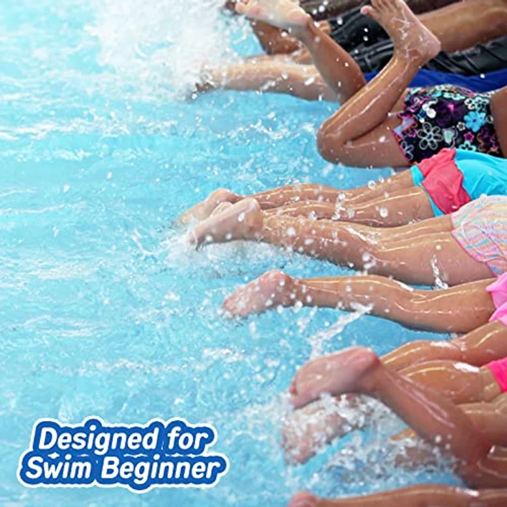 MoKo Kinder Schwimmbrett, Kickboard mit 2 Griffen, PE-Schaum, Cartoon-Muster, Blauer Hai, geeignet für Schwimmtraining bis 45 kg – Bild 2