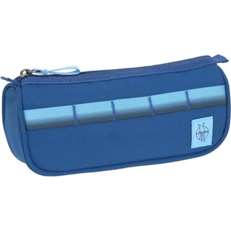 LÄSSIG Soft Pencil Case Unique Dark Blue, geräumiges Schlampermäppchen mit Zipper, 21,5 x 10,5 x 6 cm