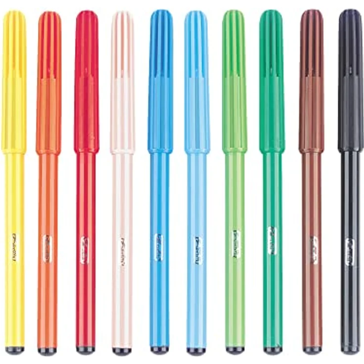 Herlitz Filzstifte Set, 10 Farben, Größe M (2 mm), ventilierten Kappe, 10 Stück – Bild 2