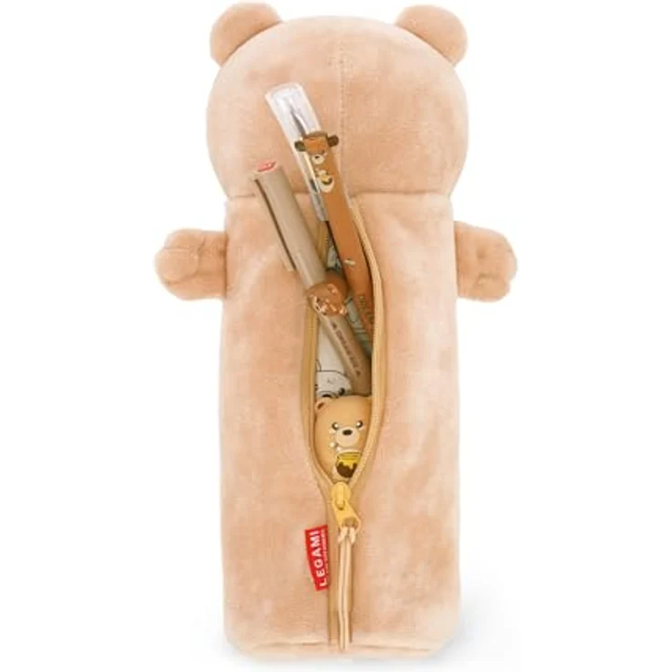 Legami Super Soft Federmäppchen, Teddy Bear-Motiv, 100% Polyester, inklusive Malvorlage, L 24,5 cm, H 24,5 cm – Bild 5