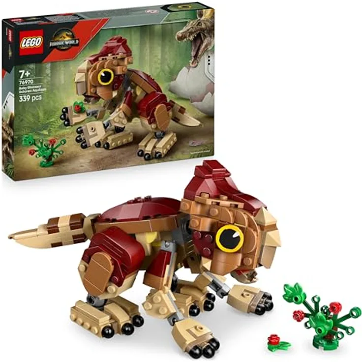 LEGO Jurassic World 76970, Babydinosaurier Dolores: Aquilops, 339 Teile, bewegliche Figur, für Kinder ab 7 Jahren, Maße: 20cm x 15cm x 11cm
