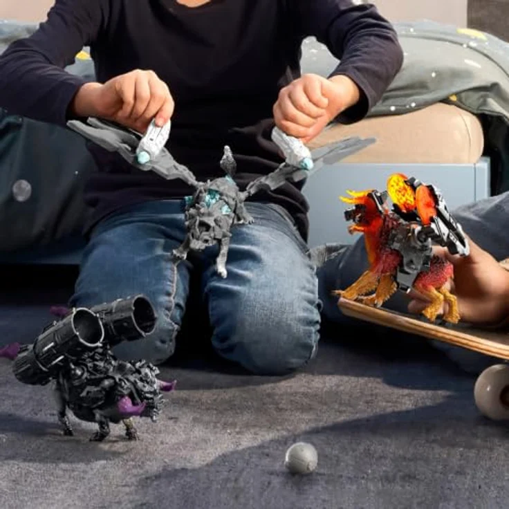 Schleich 42815 Gladiator Ice Wolf, Spielzeugfigur mit Schussfunktion und zwei Eisenflügeln – Bild 6