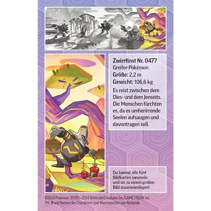 Pokémon Mini-Tin-Box Karmesin & Purpur - Nebel der Sagen, Zwirrfinst mit 2 Boosterpacks und 1 Stickerbogen – Bild 5