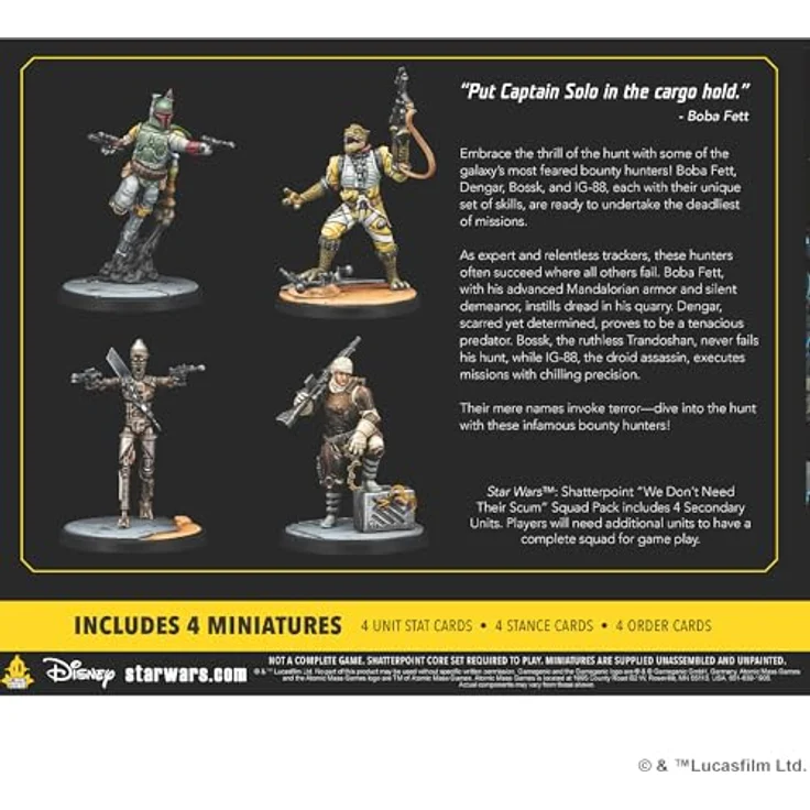 ATOMIC MASS GAMES Star Wars: Shatterpoint – We don't need their Scum, Squad-Erweiterung mit 4 Charakteren, Tabletop für 2 Spieler ab 14 Jahren, Deutsch, Mehrsprachig – Bild 2