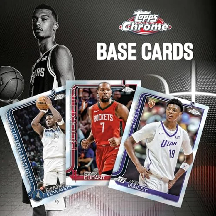 Topps 2025-26 Chrome Basketball Value Box, Sammelkarten-Set mit Refractors, Parallels und Rookies – Bild 4