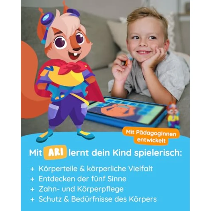 Edurino Figur Ari Meine Körperteile ab 4 Jahren inkl. App | Digitales Lernspiel | Die fünf Sinne | Hygiene & Zähne | Schutz & Bedürfnisse – Bild 3