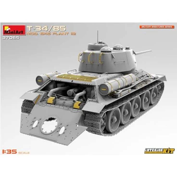 Other 1:35 T-34/85 Mod. 1945 Plant 112 Inter., Modellfahrzeug mit beweglichem Turm und originalgetreuem Interieur – Bild 9