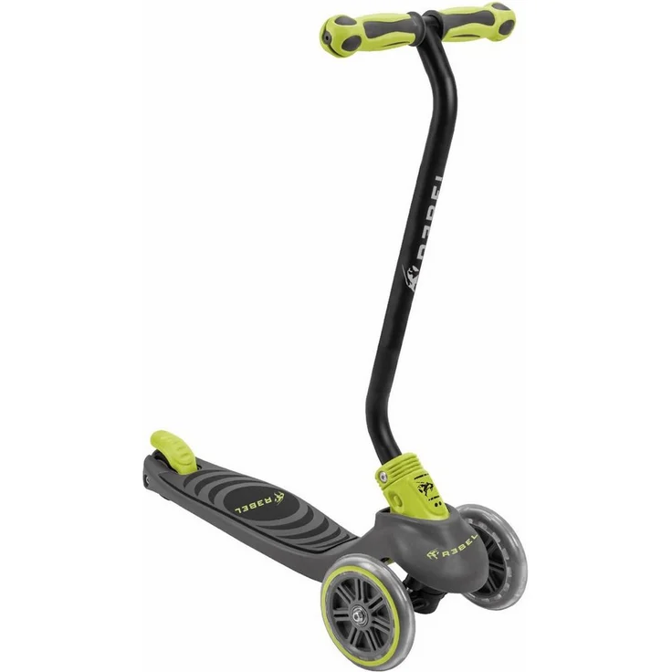 REBEL Kickboard-Scooter RIDER, 3-Rädrig, transparent, mit abnehmbarem T-Lenker und Sicherheitsbremse