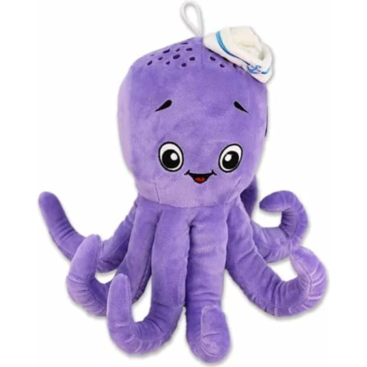BEMIRO Oktopus Kuscheltier lila mit Matrosenmütze - ca. 30 cm – Bild 1