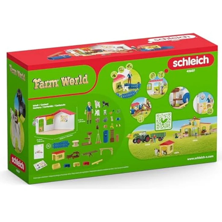 Schleich Tierhotel 42607, Farm World mit Hundeparcours, Kratzbaum und Wippe für Katzen und Meerschweinchen, NEU Juli 2023 – Bild 12