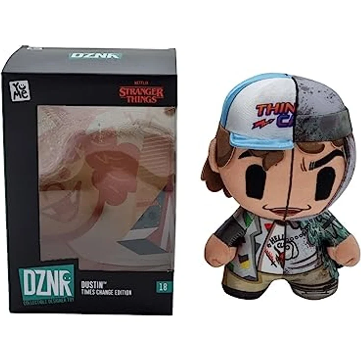 BANDAI DZNR 19CM Premium Plush IN A Box, Stranger Things Dustin, hochwertiges Kuscheltier mit Standfunktion – Bild 4