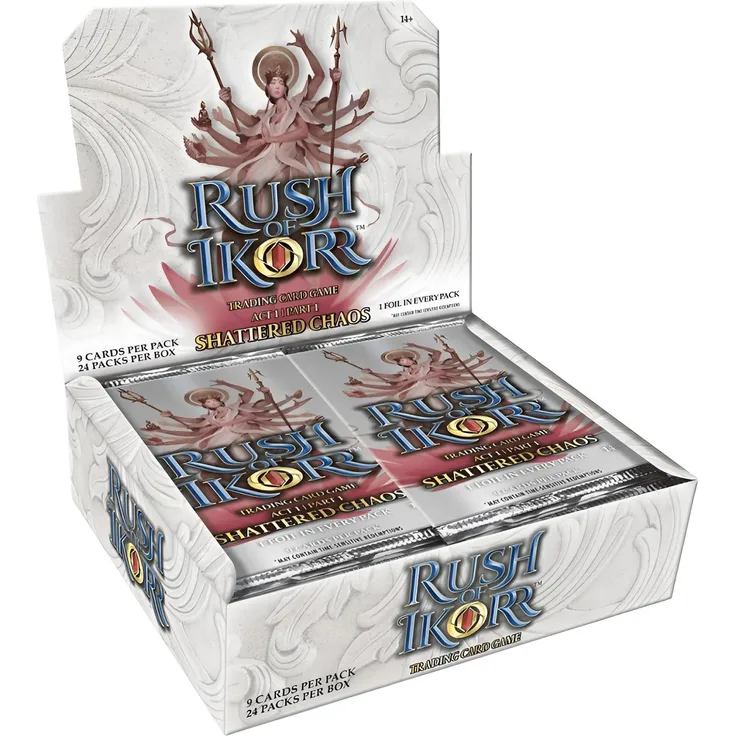 The Upper Deck Company Rush of Ikorr - Shattered Chaos Booster Display, Sammelkarten mit 291 einzigartigen Karten, geeignet für Multiplayer 3v3-Teamkämpfe