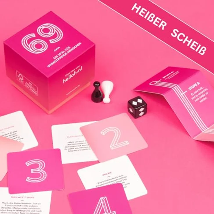 Hellofun! 69, Brettspiel für Paare, Reisegröße, für leidenschaftliche Fantasien und aufregenden Spielspaß – Bild 3