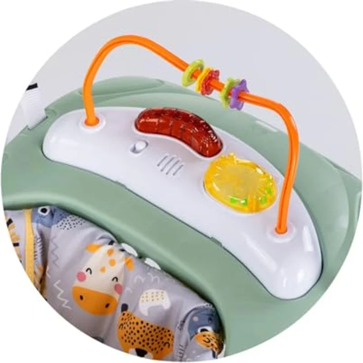 Chipolino Hopser Jumpy Car, Musikpanel mit Licht und verstellbarem Sitz, geeignet für Babys ab 6 Monaten, grün – Bild 3