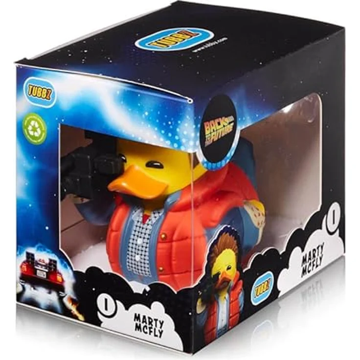 TUBBZ Box-Ausgabe Marty McFly Sammler-Vinyl-Gummiente Figur - Offizielles Zurück in die Zukunft Merchandise - Fernsehen, Filme & Videospiele, hochdetailliert, 9 cm, Display-Box, Zurück in die Zukunft inspirierte Grafiken – Bild 2