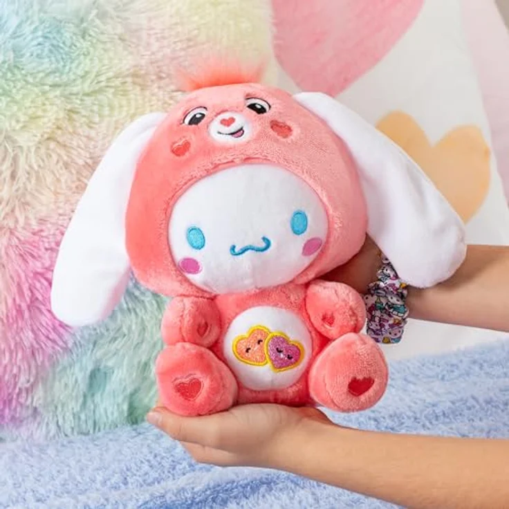 Troetelbeertjes Care Bears 22Cm Plush - Cinnamoroll As Love - A - Lot Bear, Weicher Plüsch-Teddybär mit Belly Badge-Design, modern und kuschelig – Bild 4