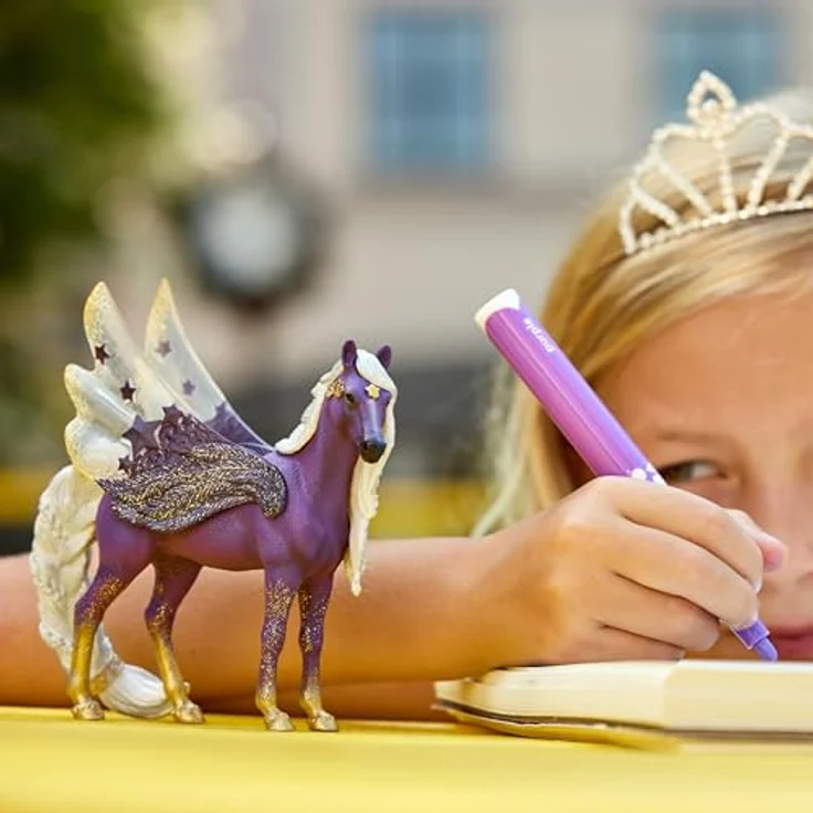 Schleich BAYALA | Sternen-Pegasus, Stute 70579 | Detailreiche Sammelfigur mit strahlenden Farben, 4 x 13 x 13 cm – Bild 5