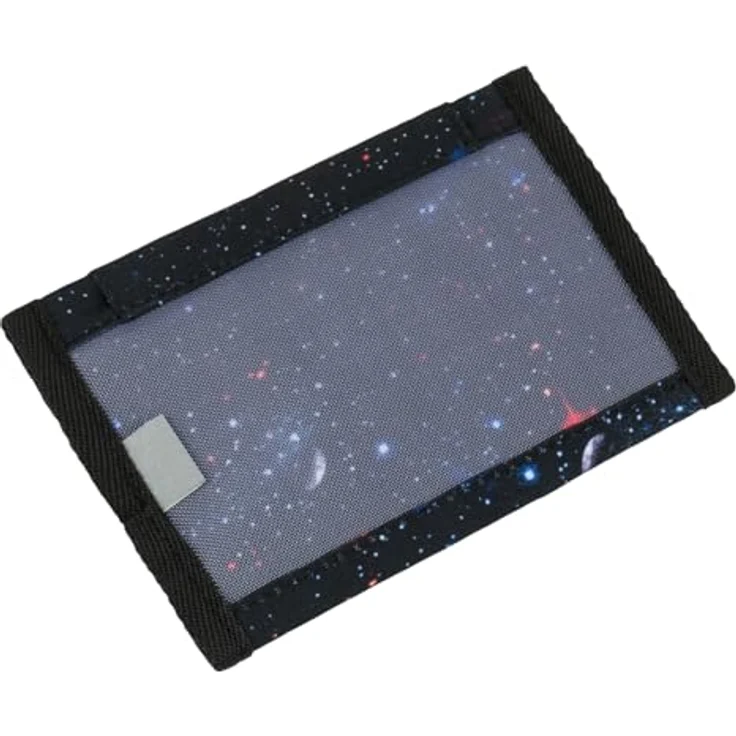 Baagl Brustbeutel Kinder, Mini Portemonnaie für Jungen, Geldbörse mit Reißverschluss Münzfach, Pixel Space, 14,5 x 8,5 cm – Bild 2