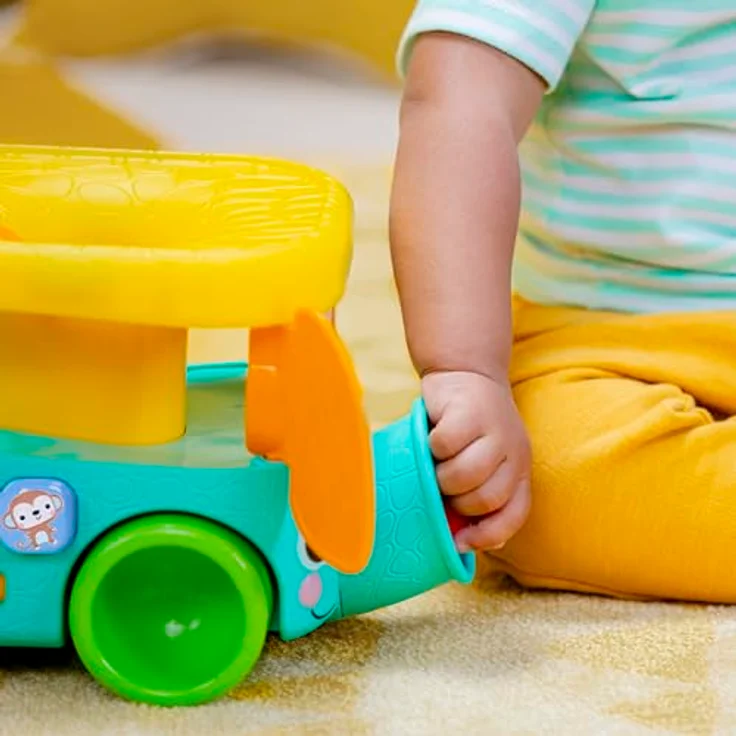 Bright Starts Pop & Roll Safari Bus, Lernspielzeug mit Licht und Sound, inklusive Bälle und Tropengeräuschen – Bild 5