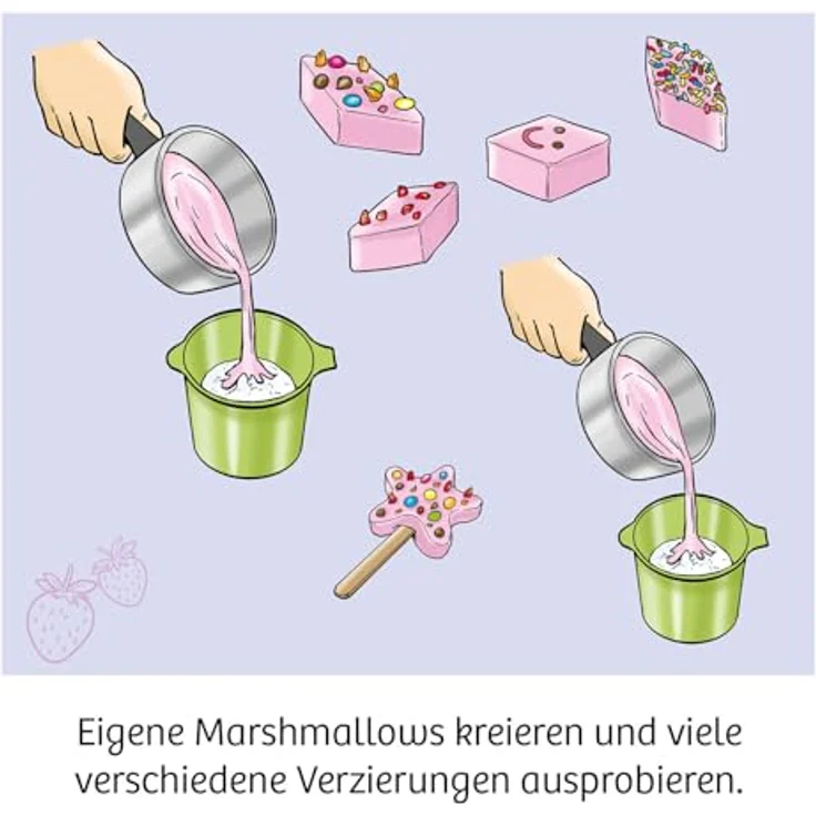 Kosmos 658304 Marshmallows selber Machen, Experimentierset mit Erdbeergeschmack, vegan, für Kinder ab 8 Jahre – Bild 3