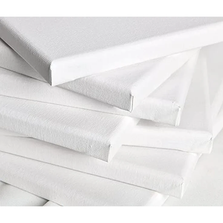 Artina FSC® Keilrahmen 5er Set Akademie 20x20 cm – Leinwand Set Maltuch aus 100% Baumwolle Leinwände 280 g/m² - Keilrahmenset Leinwand zum Bemalen für Acryl-, Aquarell-, Ölfarbe uvm – Bild 3