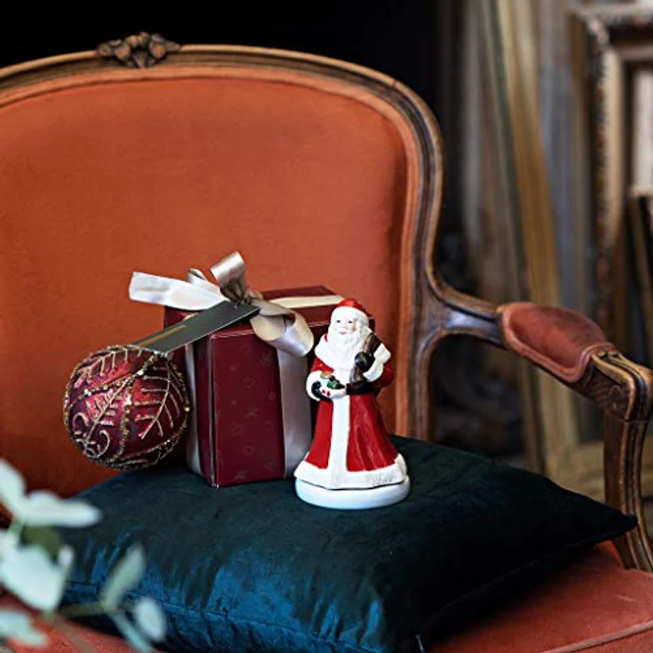Villeroy & Boch Spieluhr Deko Santa NOSTALGIC MELODY mit drehender Porzellanfigur und hochwertiger Spieluhr, spielt "Santa Claus is coming to town" – Bild 2