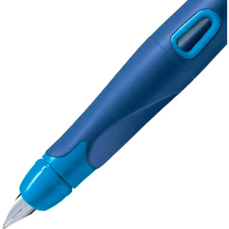 STABILO EASYbirdy Füllfederhalter, Patronenfüller für Rechtshänder, ergonomisches Design, Mittelbreite Feder, blau – Bild 3