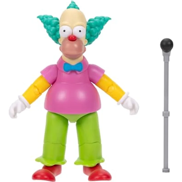 Jakks Pacific Die Simpsons 12,7 cm Krusty Sammel-Actionfigur, detailreiche Figur mit leuchtenden Farben – Bild 2