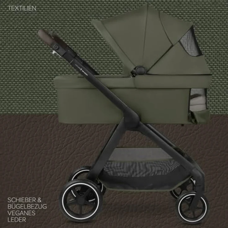 ABC Design City Life 2in1 Kombikinderwagen Set mit Tragewanne, kompakt für die Stadt, robuste Reifen, Farbe Avocado – Bild 2