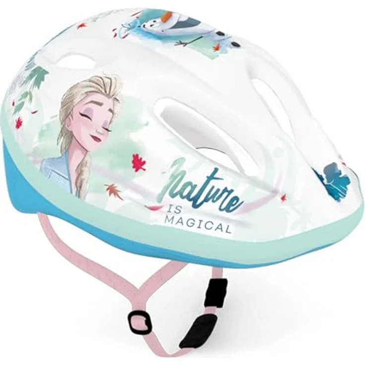 sarcia.eu Die Eiskönigin ELSA Anna Olaf Kinderfahrradhelm, leicht, verstellbar 52-56 cm, Weiß – Bild 1