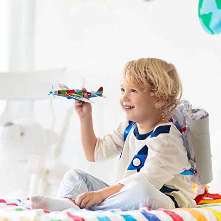 THE TWIDDLERS 48 Styroporflieger Segelflugzeuge Styroporgleiter für Jungen & Mädchen - Kindergeburtstag Mitgebsel, Mitbringsel, Gastgeschenke, Give Aways, Partytüten & Piñata Füller – Bild 5