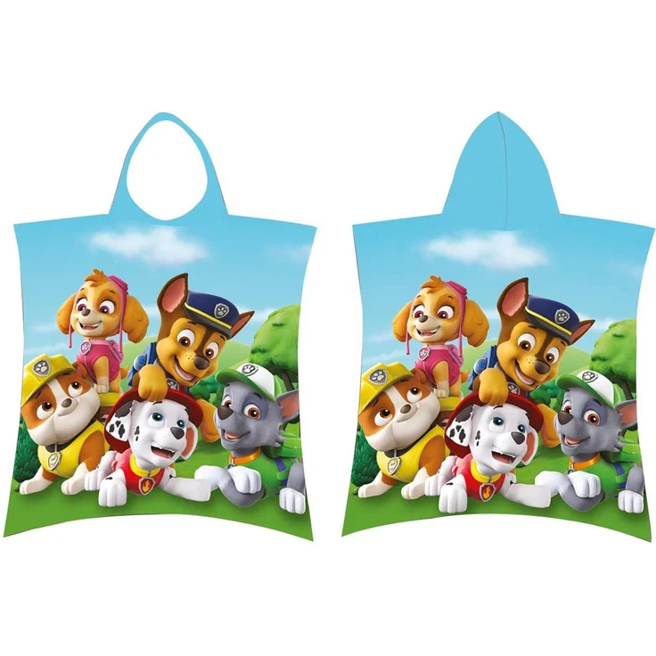 PAW PATROL Badeponcho mit Kapuze Skye, Marshall, Frottee (1-St), mehrfarbig – Bild 1