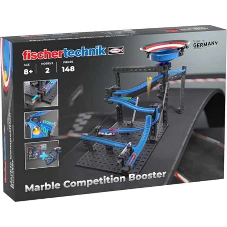 fischertechnik Marble Competition Booster 571897 – Murmelbahn-, Kugelbahn-Erweiterung, mit Trichter, ab 8 Jahre – Bild 1