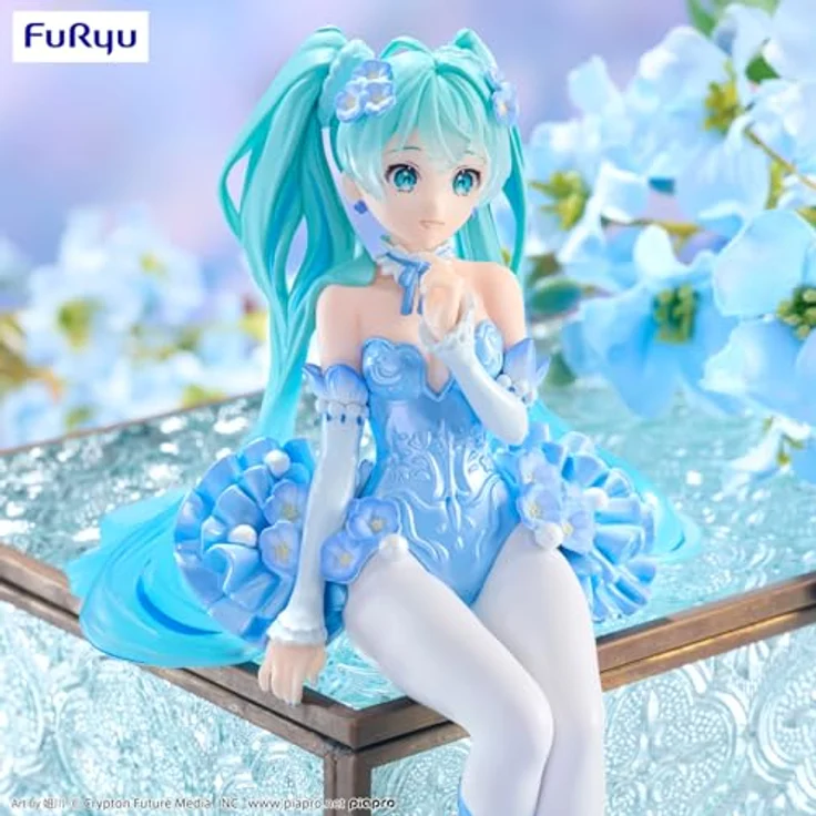 Furyu Hatsune Miku Noodle Stopper PVC Statue Flower Fairy Nemophila, 15 cm, Pail Blue Color Ver. – Bild 2