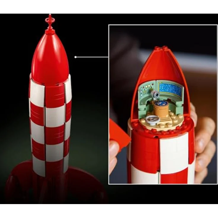 LEGO Mondrakete von Tim und Struppi - 21367, 1.283-teiliges Modell mit einer Höhe von 49 cm und fünf Minifiguren, für Erwachsene ab 18 Jahren – Bild 5