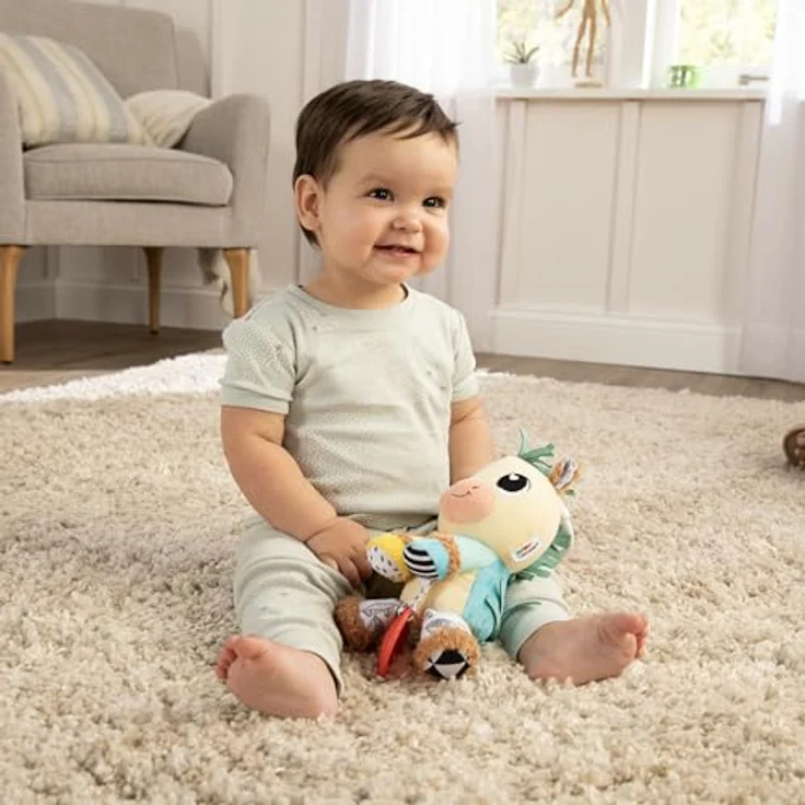 Lamaze L27498 Carson The Clydesdale Spielzeug, Multicolor - Baby Sensory Spielzeug mit Beißring und Glockenton – Bild 3