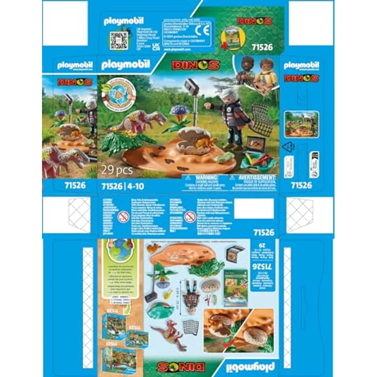 Playmobil® Konstruktions-Spielset Stegosaurusnest mit Eierdieb (71526), Dinos, (29 St), Made in Europe – Bild 9