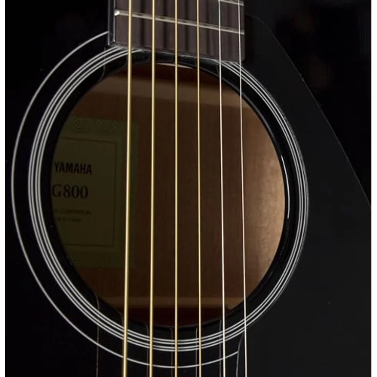 Yamaha FG800 BL, Akustik Gitarre mit massivem Fichtentop, Nato-Hals, Okoume-Korpus, schwarzen Die-cast Chrome Hardware und Rosewood-Griffbrett – Bild 7