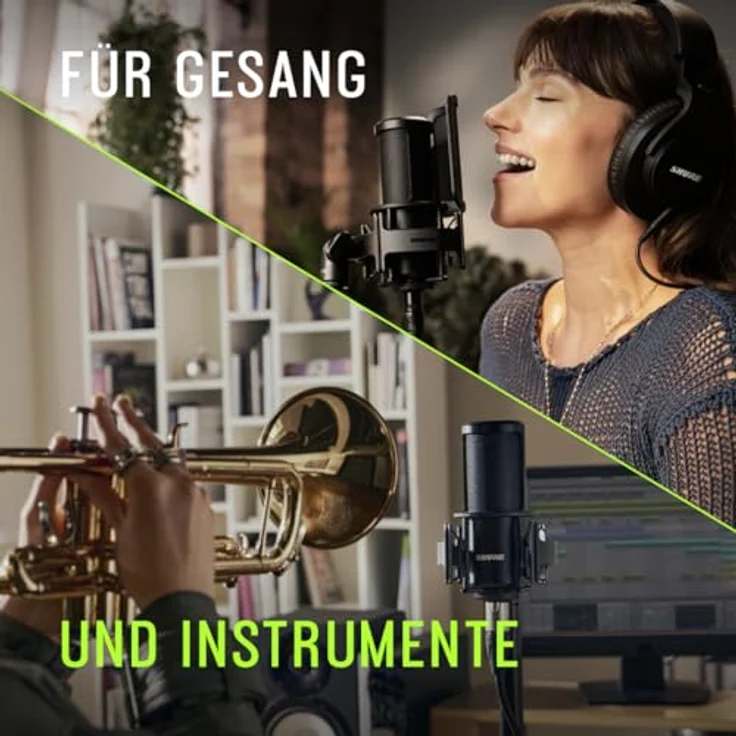 Shure SM4 Studio Recording Mikrofon, XLR Heimstudio Kondensator Mikrofon - Mix-Ready Audio, Interference Shielding Technologie - robuste Metallbauweise (SM4-K-KIT) – Bild 5