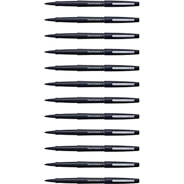 Paper:Mate - Packung Filzstifte, original Flair, Nylon, 0,8 mm, schwarz, 12 Stück