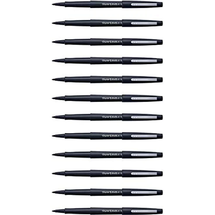 Paper:Mate - Packung Filzstifte, original Flair, Nylon, 0,8 mm, schwarz, 12 Stück – Bild 1