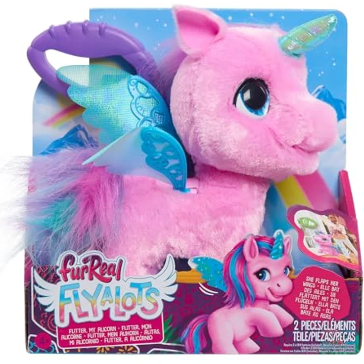 Just Play furReal Fly-A-Lots Alihorn, interaktives Spielzeug mit weichem rosa Fell, 20 cm, für Kinder ab 4 Jahren – Bild 5