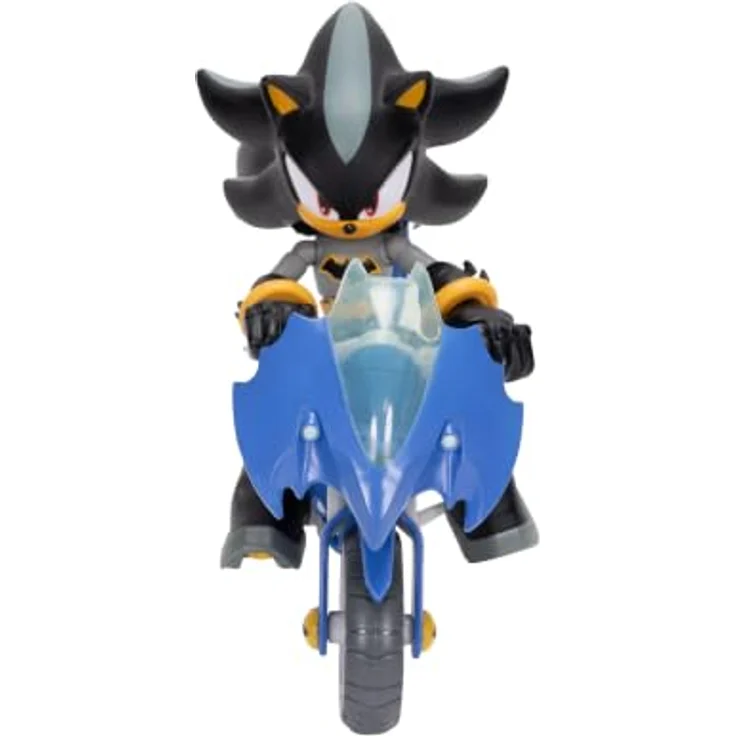 Sonic The Hedgehog DC x Sonic Shadow als Batman & Batcycle Actionfiguren-Set, 13 cm große Shadow-Actionfigur mit 22 Bewegungspunkten und interaktivem Fahrzeug mit beweglichen Rädern und Ständer – Bild 4